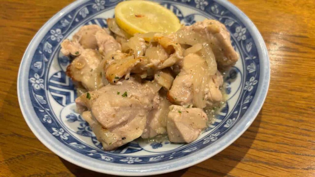 鶏レモンの盛り付け写真