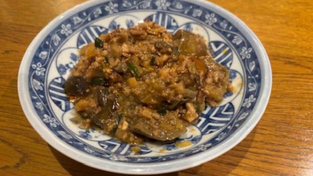 麻婆茄子(盛り付け)の写真