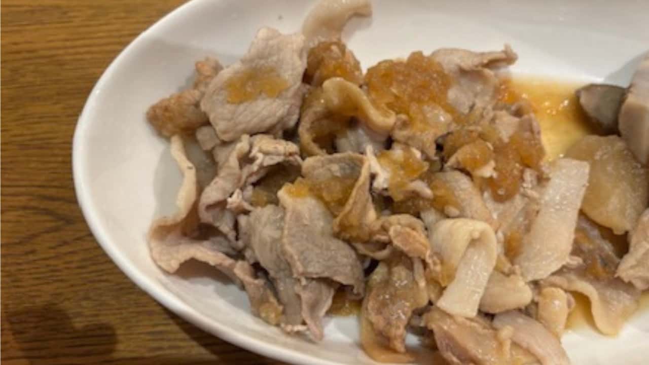 豚肉の和風タマネギソースの写真