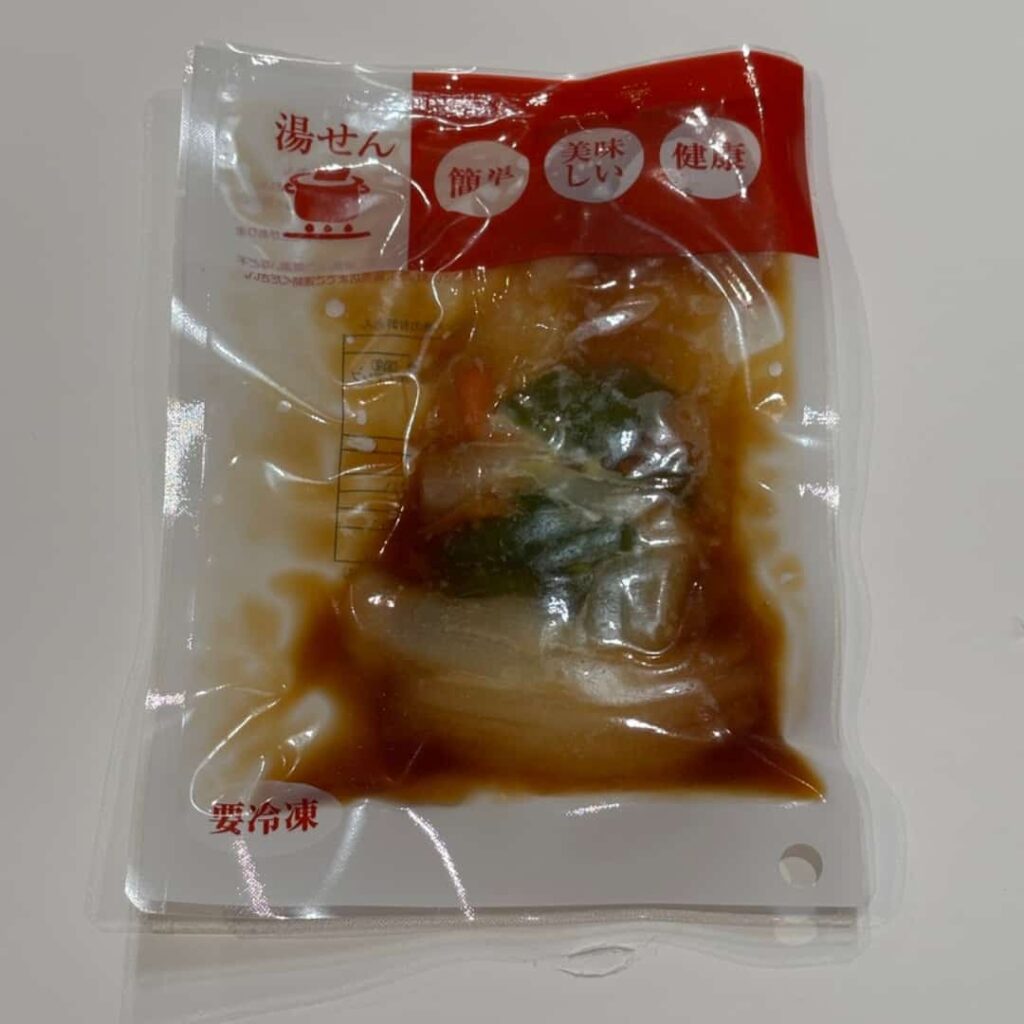 ピーマンとタマネギ、ニンジンの甘酢あん（パッケージ）の写真