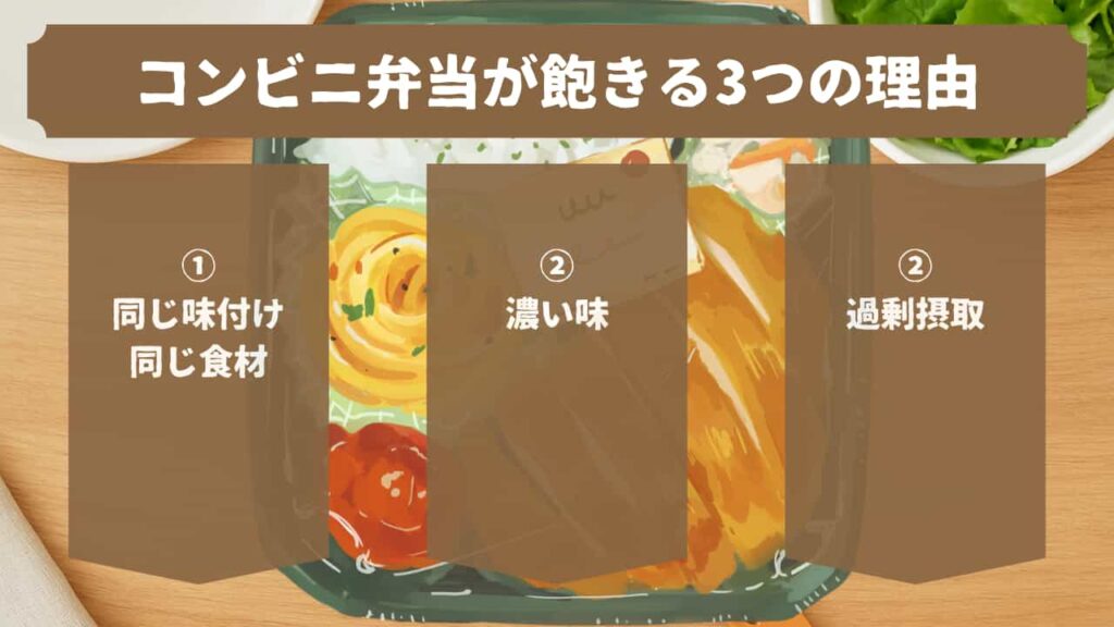 コンビニ弁当が飽きる3つの理由のH2画像