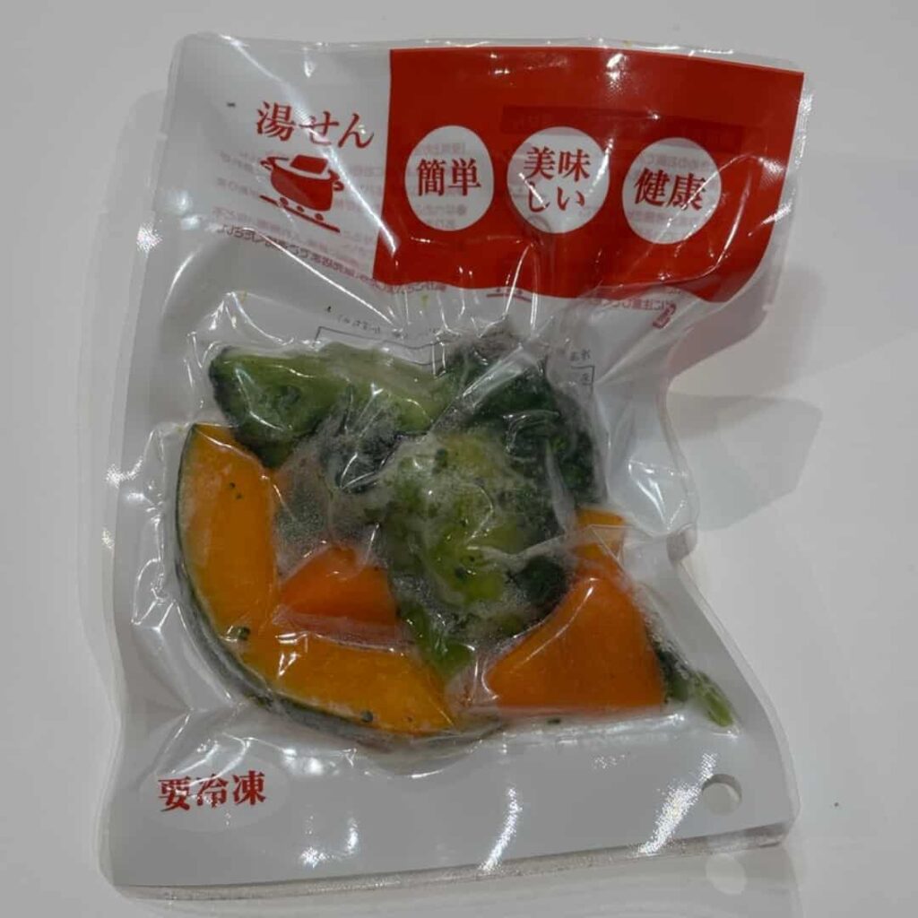 洋風温野菜（ブロッコリー、ニンジン、カボチャ）（パッケージ）の写真