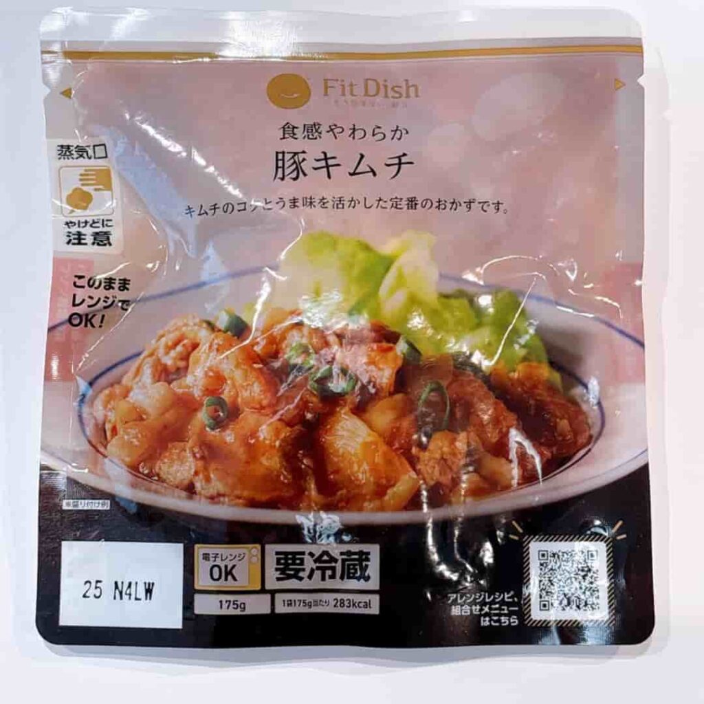 食感やわらか 豚キムチ(パウチ)の表の写真