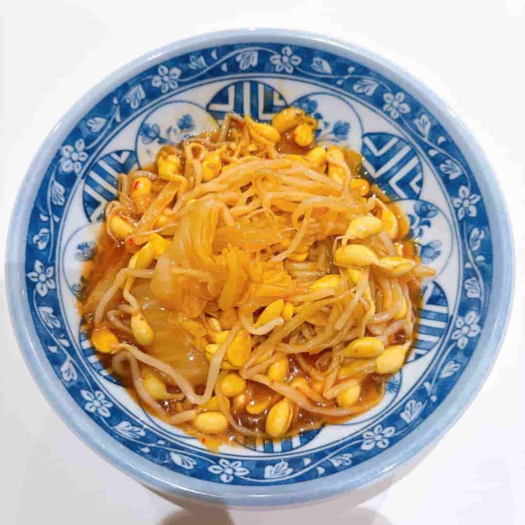 大豆もやしのキムチ風の写真